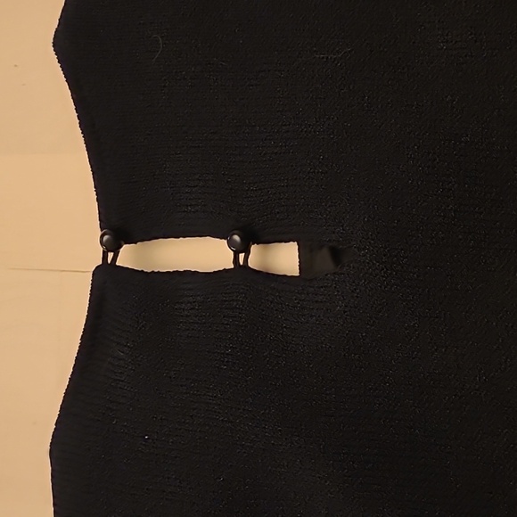 NWOT VTG 1970s Anthony Sicari Black and White Sheer Sleeved Sweater - Picture 10 of 13